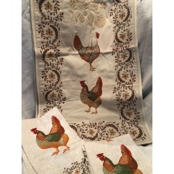 Rooster Linen Set